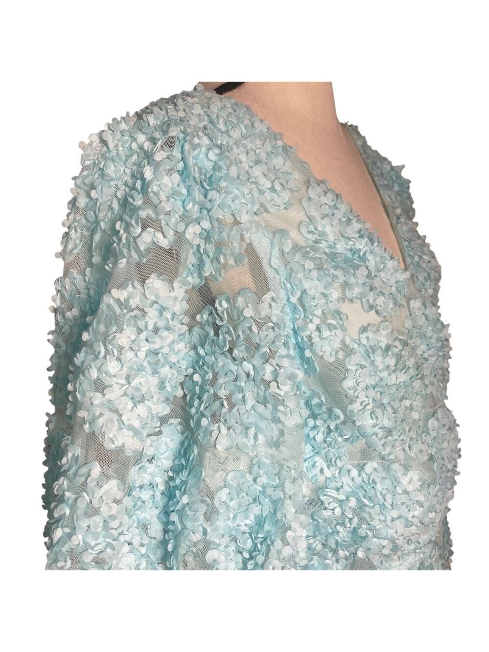 Eloquii Floral Petal Wrap Dress - Picture 6 of 6